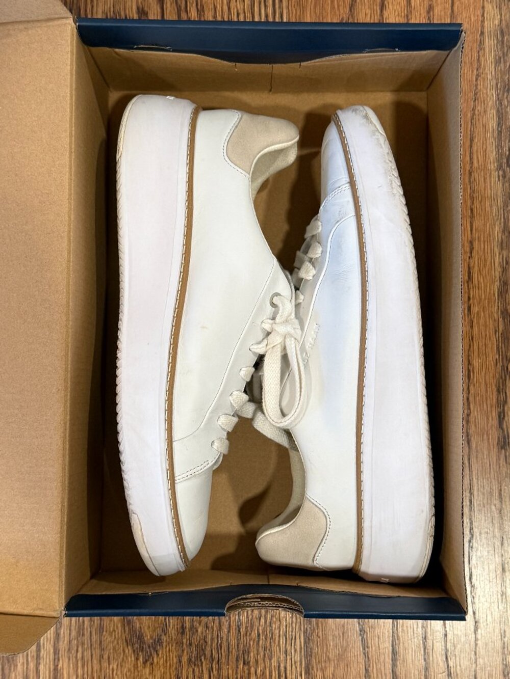 COLE HAAN GP GrandPro Topspin White Dove Leather Sneakers W24775 Women’s 9 B